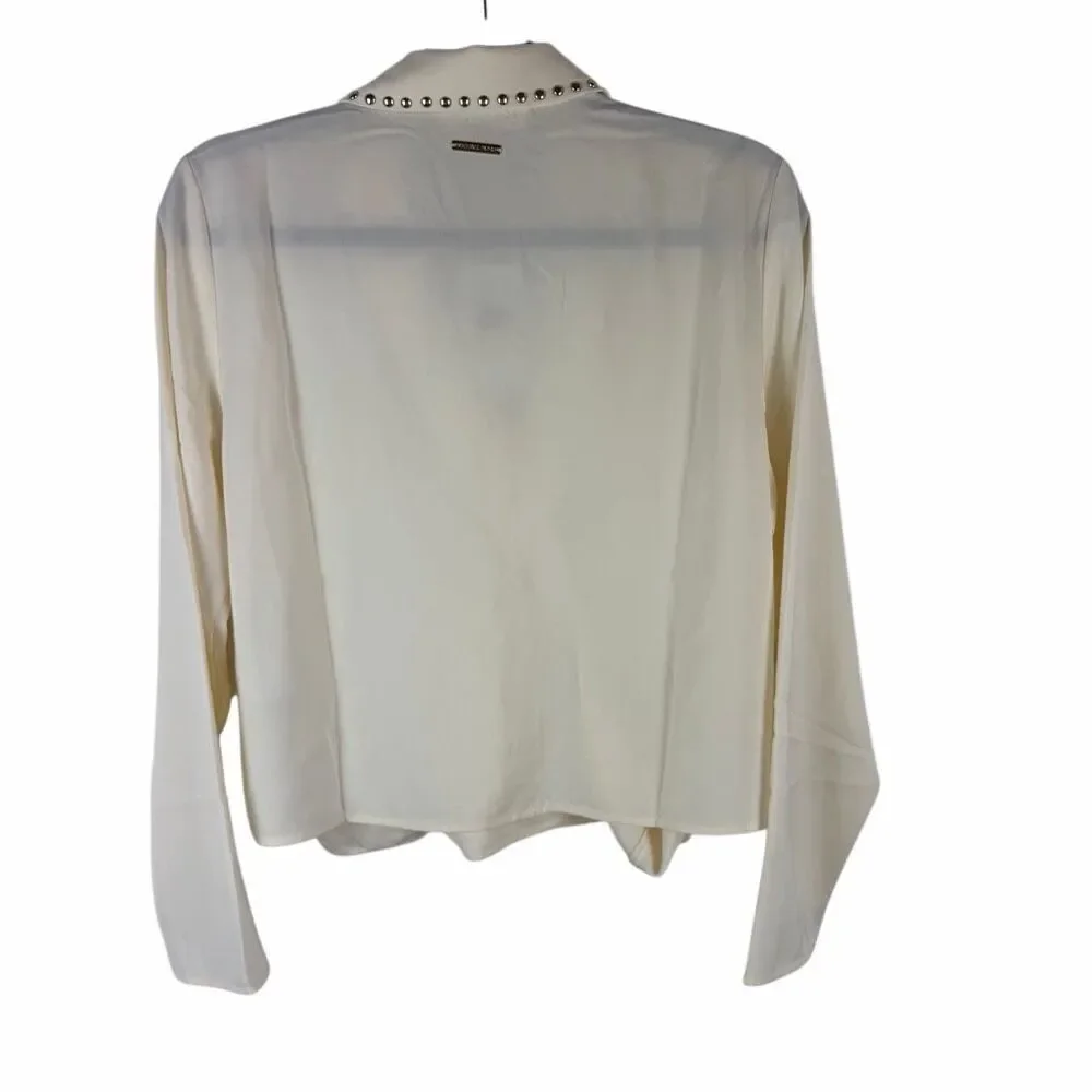 NWT Michael Kors cream with gold rivets- size M